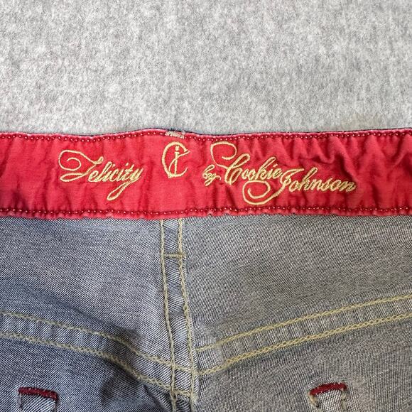 Cj by Cookie Johnson Felicity Flare Jeans WMNS 34x32 Blue Mid Rise Medium Wash - Picture 5 of 13